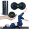 Neo-Sport Faszienrolle Massageball Faszienball Duo Ball 3er Set Rückenrolle Massagerolle Selbstmassage Massage Rolle Glatt Wasserdicht Pflegeleicht Verformungsbeständig Muskelrolle Schwarz Blau