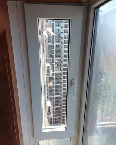 Ventana Ventana Estrecha para Privacidad en Baños Pequeños. Ventana Corrediza Blanca de Repuesto para Cobertizos, Gallineros y Renovación de Casas Móviles. Altura de 41 a 79 Cm.(17x23inch/43x58cm (WxH
