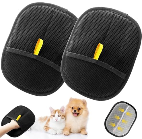 SHRADS 2pcs Pet Hair Remover Glove, Hair Remover Glove, Wiederverwendbare Antistatische Handschuhe, Geeignet Zur Reinigung Von Kleidung Und Sofahaaren