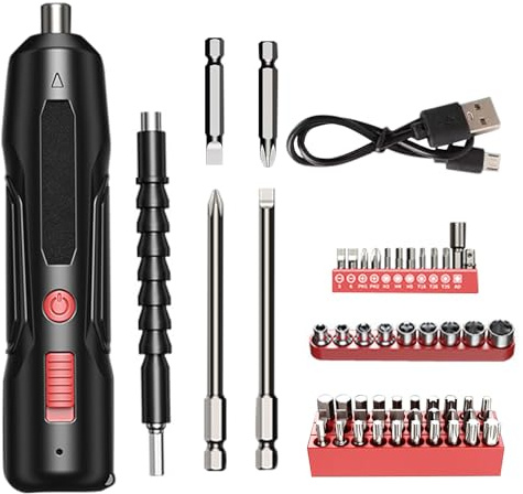 Electric Screwdriver Kit - Handheld Repair Driver, Battery Operated Tool | Gadget Fixer Wrench, Precision Tip Handle for Laptop Tool Opener, Twist Motion Lock, Speed Shaft, Camera Repair Gear