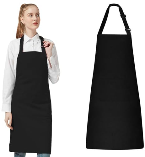 Kochschürze kochschürze Wasserdichtschürze schürze grillschürze werkenschürze schürze baumwolle uni schwarz für männer herren damen jungen