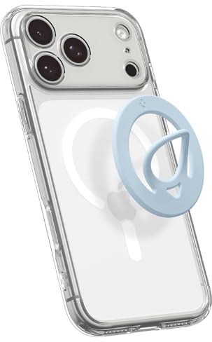 Spigen Dual Pop MagFit Slim Ringhalter für Handy [3 mm & 16 g] Speziell für MagSafe iPhone 17/17e/16/15 Pro Max Air, MagSafe Hülle für Pixelsnap Pixel 10 Pro XL, Samsung Galaxy S26 Ultra - Hellblau