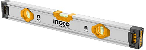 Ingco Hsl38040m Livella Magnetica A Bolla 40 Cm Professionale In Alluminio Doppio Lato Zigrinato 3 Bolle Integrate