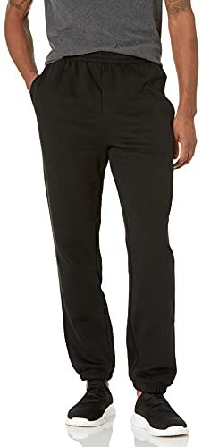 Amazon Essentials Pantaloni della Tuta Felpati Stretti alle Caviglie (Disponibile nelle Taglie Big & Tall) Uomo, Nero, L