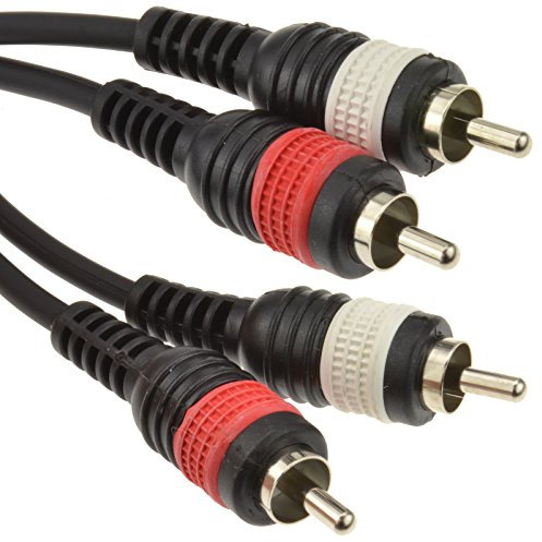 Pulse 2X Cinch Abgeschirmtes Stecker Zum Stecker Rot Weiß Chinch Audio Kabel 1,2 m [1.2 Meter/1,2m]