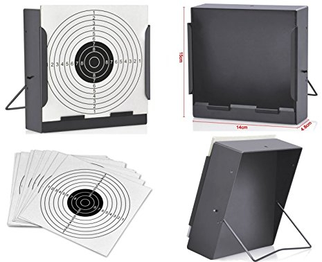 14 * 14cm Target Holder + Targets Air Rifle Pistol Pellet Trap Shooting Scope Airsoft Practice (Target Holder Only)