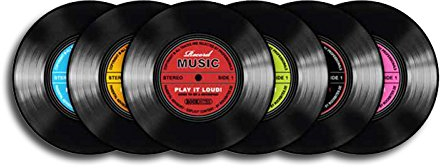 Schallplatten Untersetzer - Record Music - 6er Set