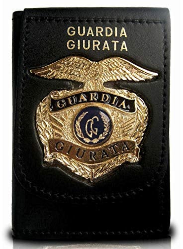 PORTAFOGLIO-PORTADOCUMENTI CON PLACCA GUARDIA GIURATA