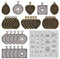 30 Pieces Pendant Trays for DIY Making, 5 Styles Blank Round & Square & Heart & Teardrop & Oval Pendant Trays and 1PCS Resin Mold for Necklaces Bracelet Keyring Crafting DIY Gift Making