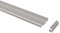Interdeco Gardinenschienen Silber-Grau 1-/2-läufige Vorhangschienen aus Aluminium, Slimline, 100 cm