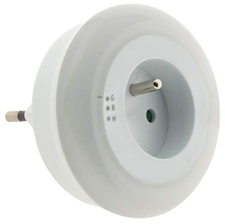 Otio Luz nocturna LED multicolor automática con sensor de luz diurna Blanco