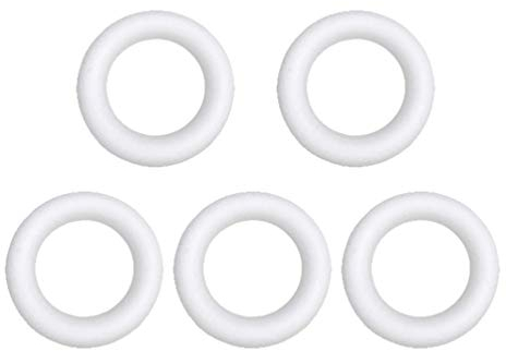 Toyvian Styroporplatten 5 stücke Ring für Dekorationen DIY weihnachtskranz blumenschmuck floral projekte (25 cm) Strohkranz Rohling