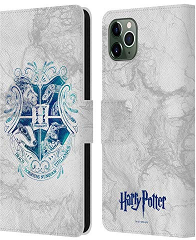 Head Case Designs Officially Licensed Harry Potter Hogwarts Aguamenti Deathly Hallows IX Leather Wallet Case Compatible With Apple iPhone 11 Pro Max