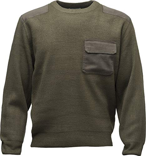 Baddery Bundeswehr Pullover - Militär Armee Kleidung Herren Männer - Army Jagd Jäger - Arbeitskleidung (Army 3XL)