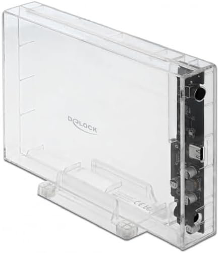 DeLOCK 42623 Festplattengehäuse/SSD-Festplattengehäuse transparent 2,5/3,5 Zoll