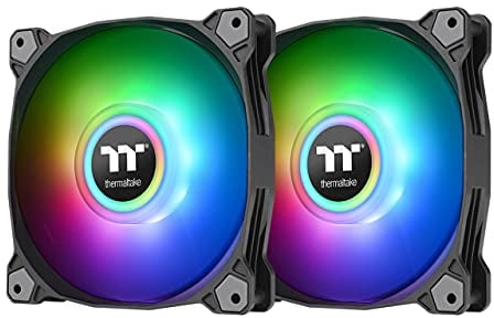 Thermaltake Pure Duo 14 ARGB Sync Radiator Fan 2-er Pack | Gehäuse-Lüfter | PWM| Adressierbare LEDs | Schwarz