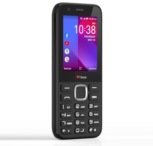 TTfone TT240 Einfaches, benutzerfreundliches Mobiltelefon Handy 3G KaiOS - Pay As You Go (Giffgaff Pay As You Go)