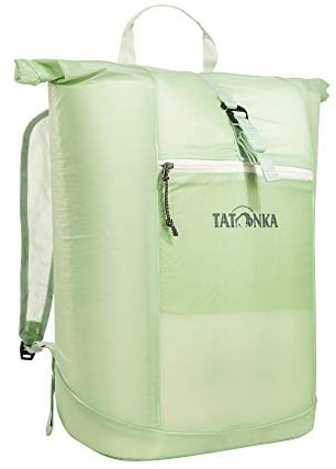 Daypack Tatonka SQZY Rolltop 25l - Federleichter, faltbarer Rucksack mit Rollverschluss, extra Packbeutel und 25 Liter Volumen - Klein verpackbar - Damen und Herren - hellgrün