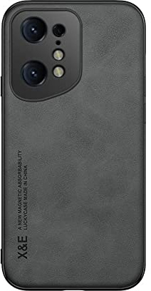 Kepuch Silklike Hülle für Oppo Find X5 - Hüllen Case Eingebaute Metallplatte für Oppo Find X5 - Schwarz