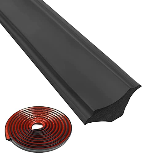 5m Moulding Trim Self Adhesive Flexible Skirting Board Wall Corner Edging Strip Caulk Laminate Beading Edging Strip for Cabinet Countertop Ceiling Floor Corner Decoration (38 * 26mm, Black)