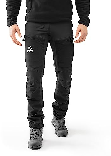 MNT10 Wanderhose für Herren – Leichte Outdoor Hose I Atmungsaktiv & Wasserabweisend I Praktische Taschen & Robuste Nähte | Coal Black, S
