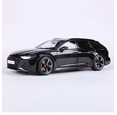 LANUVA 1/18 Für Audi RS6 C8 Metallguss Simulation Avant Wagen Automodell Souvenir Sammlung (Color : Schwarz.)