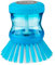 Homeshopa Soap Dispensing Palm Brush, Built In Refillable Soap Dispensing Dish Brush, Washing Up Scourer Kitchen Dish Scrubber Brush for Dish Pot Pan Sink Multifunctional Cleaning (Blue)