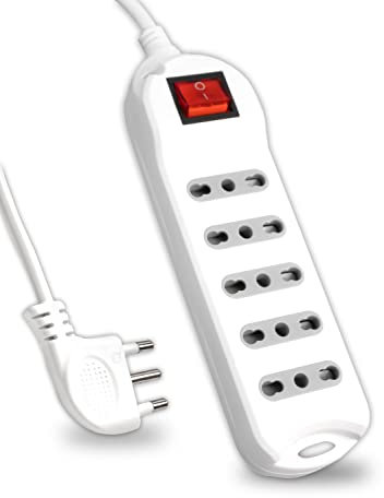 V-TAC Steckdosenleiste mit Schalter und Kabel 1,5 m - 5 Steckdosen 10/16 A Zipasso 2P+T - mit Stecker 16 A - elektrische Steckdose für Zuhause, Büro, Geschäft - Farbe Weiß