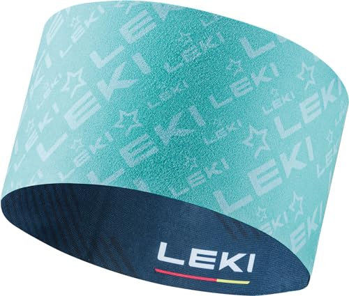 Leki Xc Headband Blau-Grün - Leichtes wendbares Thermo Stirnband, Größe One Size - Farbe Dark Denim - Mint
