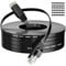Cat 6 Cable Ethernet 30m, Cable Rj45 30 Mètres Haut Debit Fibre Cable Réseau Plat Gigabits 1000Mbps UTP Câble Internet Noir très Long Câble LAN Patch pour Routeur Modem