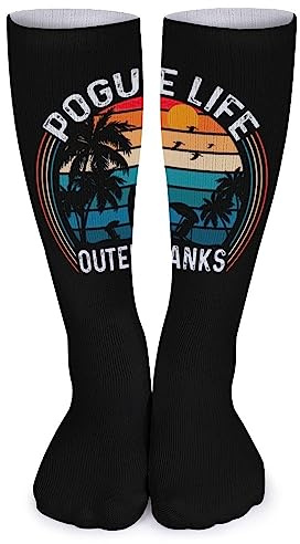 934 Men’S Socks, Pogue Life Outer Banks Running Socks Recycled,Warmer Sports Socks Unisex For Baseball Football Basketball 50cm