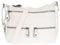 Christian Wippermann Damen Tasche Schultertasche Umhängetasche Crossover Bag Leder Optik Handtasche Off-Weiss