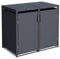 DEGAMO MÜNCHEN Cache-poubelles à 2 compartiments pour 2 poubelles de 120 et 240 l, en acier galvanisé, couleur anthracite