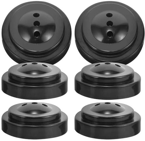 EXCEART Mini Flag Holder Stands Plastic Desk Base Miniature 3 Hole Flag Stand Base Flags Pole Stick Stand for Office Desk Table Centerpieces Black 6pcs