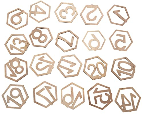 Tsadeer 1-20 Zahlen Holz Zahlen Sechseck Tisch Zahlen Holz Tisch Zahlen Zahlen Sitzplätze Hochzeit Rustikale