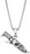 Hokech Cool Mens Stainless Steel Tone Mini Dagger Skull Knife Pendant Necklace Chain Jewelry Accessories