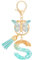MWOOT Letter S Keychain Initiale Buchstaben-Schlüsselanhänger,Alphabet Harz Blume Key Chain mit Schmetterling Quaste Anhänger Handtasche Geldbörse Charm,Rosa Blütenblatt Keyring für Frauen(S)