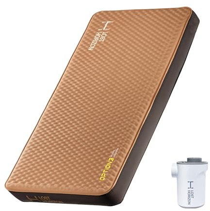 Lost Horizon Self Inflating Sleeping Mat 4.5'' Thick with Solid Foam - Insulated Camping Accessory Inflatable Mattress Car Bed - Lightweight Mat Ideal for Tents, Cars, Vans