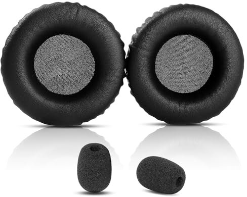 DowiTech Professioneller Ersatz Ohrpolster Kissen Kompatibel mit Logitech PC 960 Headset Ohrpolster mit Hautfreundlichem Leder und Memory-Schaum