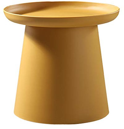 KROVEDY Nachttisch-Organizer, nordischer runder Couchtisch, Schlafzimmer-Teetisch, kreativer Beistelltisch, Balkontisch für den Außenbereich, Wohnzimmer (Farbe: Pink, Größe: 70 x 36 cm) (Gelb 50 x