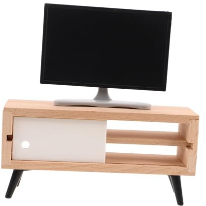 ifundom Mini Televisor Lifelike para Casa De Mueble TV Gabinete Accesorios Decorativos para Salón y Dormitorio Juguete Realista Navidad