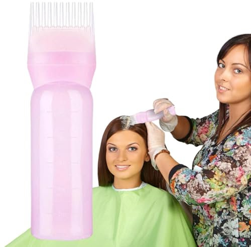Botella Aplicadora de Tinte para el Cabello con Peine de Raíz y Aceite