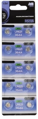 MZRAN 10 Stück Alkaline Knopfzellen 1,55V Alkaline Knopfzellen für Fernbedienungen Kleine Elektronik LR59/LR41/LR66