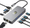 Dalimee Hub USB C 3.0, 9 in 1 USB C Docking Station con 3XUSB3.0, USB-C2.0, 4K@60Hz HDTV, PD 100W ricarica rapida, Gigabit Ethernet, lettore di schede SD/TF, docking station Type-C per MacBook/laptop