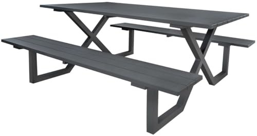 osoltus Alu Picknick Gartentisch Bank Naples anthrazit 180cm