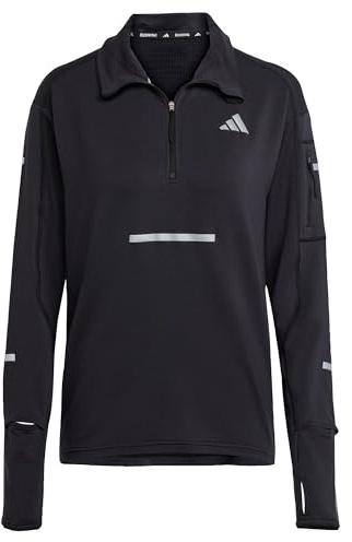 adidas Adi365 Warm Half-Zip Laufshirt Damen schwarz - Black S