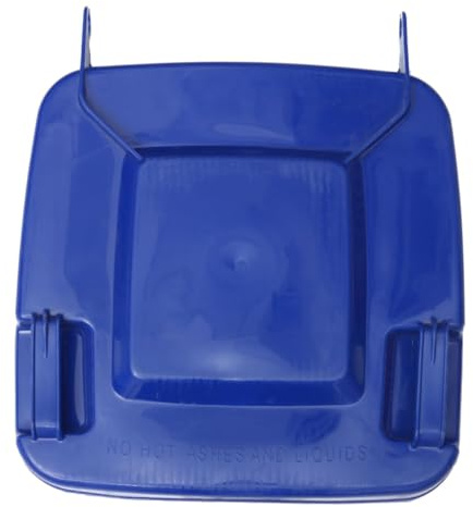 Trash Can Lid for 100L Plastic Waste Bin Replacement Outdoor | Blue Finish, Outdoor Garden Use, Lightweight Build, Assembling Tools Included for Quick Setup