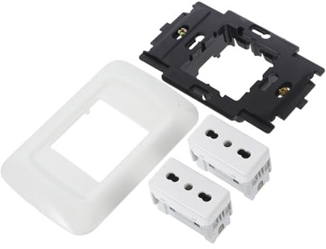 Lurrose 16a Prise Murale Standard Italienne Double Type Avec Trois Ronds Pour Connexion Pratique Prise Électrique Fixe