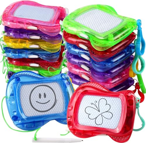 Piucrty Mitgebsel Kindergeburtstag Gastgeschenke Mini Maltafel Zaubertafel Schlüsselanhänger Kinder 8Pcs Give Aways Nützliche Kleinigkeiten Tombola Preise Pinata Füllung Party Beschäftigung