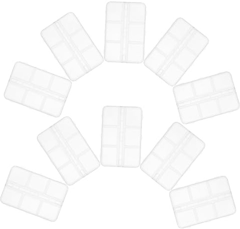 DECORNIJIA 10Pcs Nail Charm Storage Boxes Plastic Multi Compartment Organizer with Individual Lids for Travel and Home Nail Art Accessories Holder